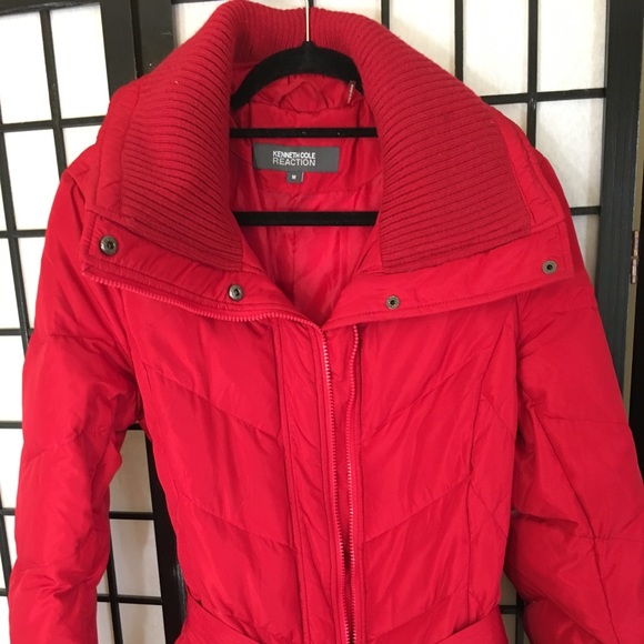 Kenner Cole Reaction Down coat, Medium size red - Picture 3 of 4